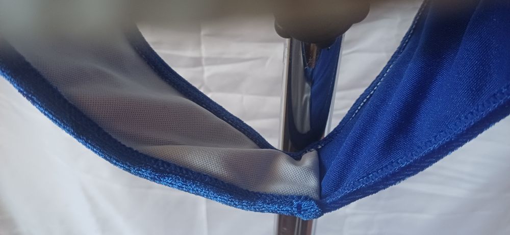 Strój kąpielowy SHEIN welurowy niebiesko-złoty bikini NOWY