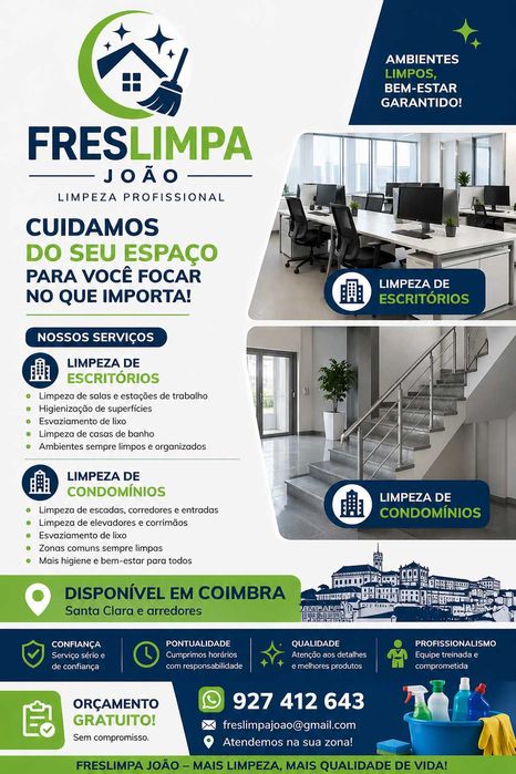 Serviços de Limpeza especializados.