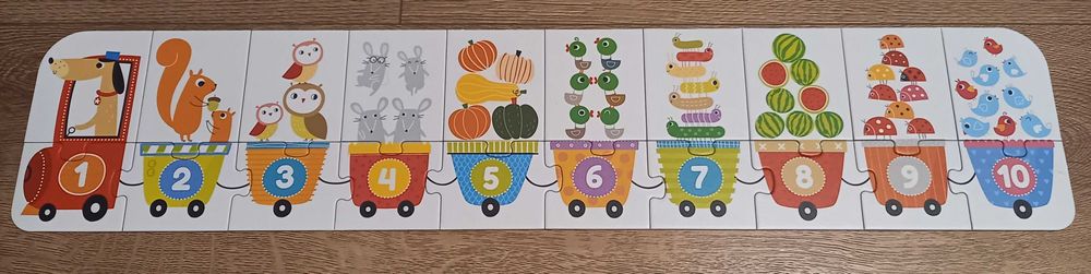 4szt x 12zł Pucio, Chicco, Bing, Puzzle, Cyferki  1+ 2+ 3+ stan bdb