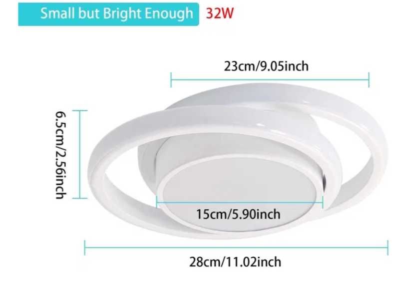 Nowoczesna lampa sufitowa LED - biała