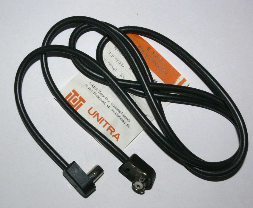 KABEL WTYK TV- Gniazdo TV PRZEDŁUŻACZ UNITRA . . . . . . . . . . . . .