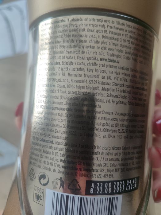 Kawa rozpuszczalna jacobs 200 g i Tchibo 180