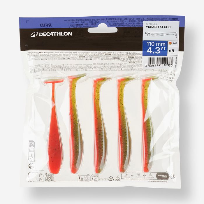 Amostra Flexível de Pesca YUBARI FATSHAD com Atrativo Laranja