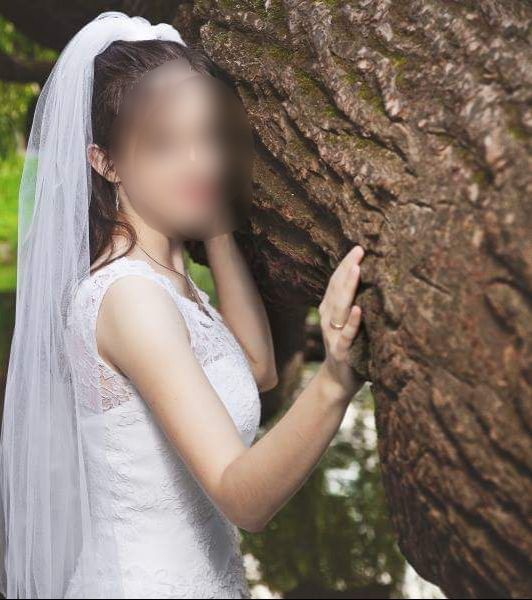Suknia ślubna wraz z welonem