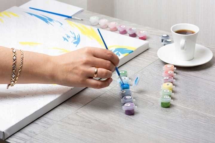 Malowanie po Numerach Obraz Plaża Morze Serca Zachód Słońca 40x50