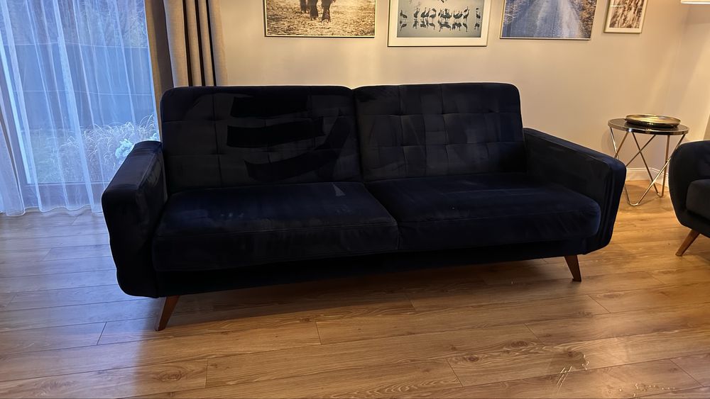 Sofa kanapa agata meble granatowa  rozkladana