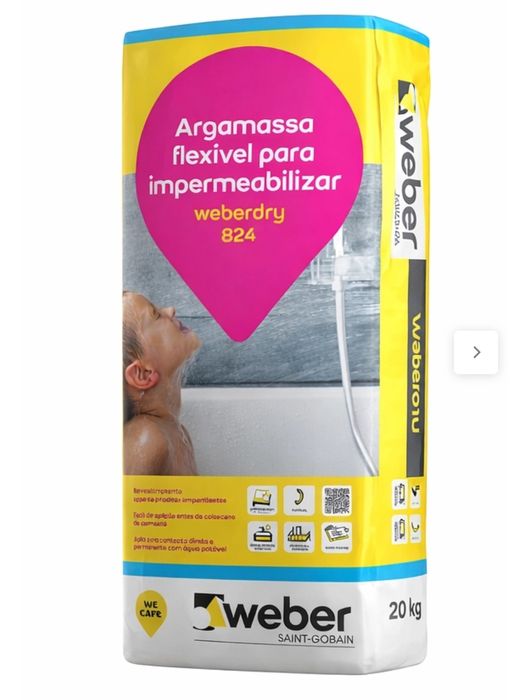Argamassa de impermeabilização weberdry 824
