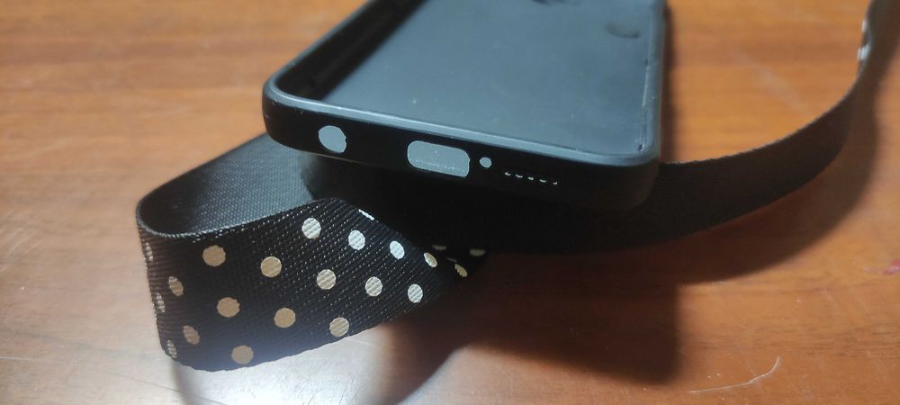 Чохол зі шнурком для Xiaomi Redmi Note 9 Pro чорний з котиком