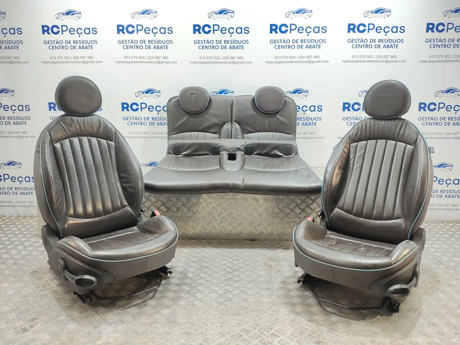 Conjunto de bancos em pele castanhos Mini Cooper S R57 Cabrio LCI