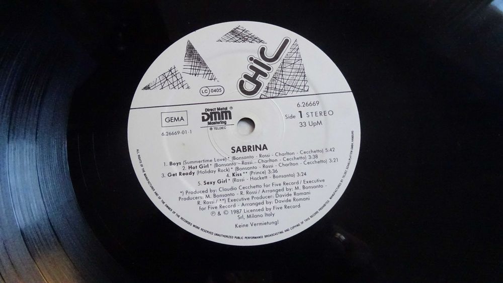 Winyl Sabrina – Sabrina 1987 Including Top Hits  Italo Disco