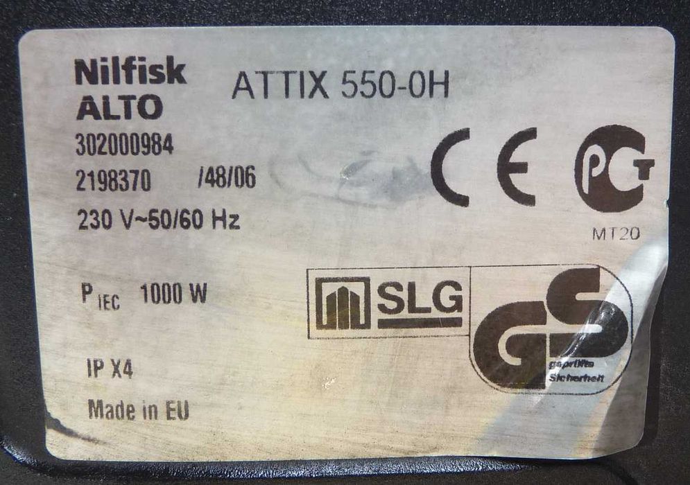 Odkurzacz przemysłowy NILFISK ALTO ATTIX 550-0H