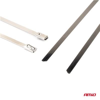 Opaski zaciskowe metalowe nierdz 7.9x400mm 100 szt