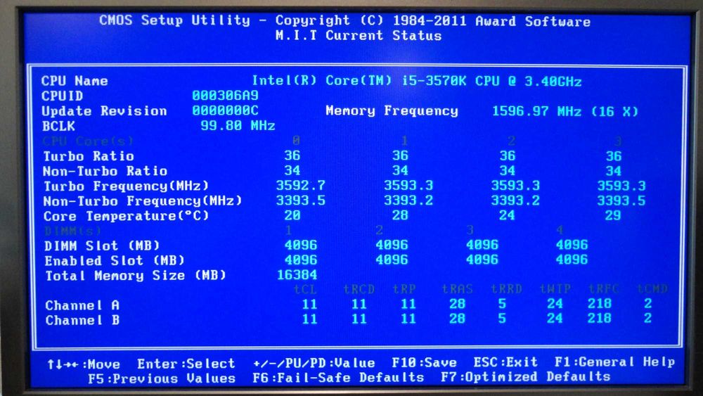 DDR3 Kingston 16Gb (4x4Gb) KVR16N11S8/4