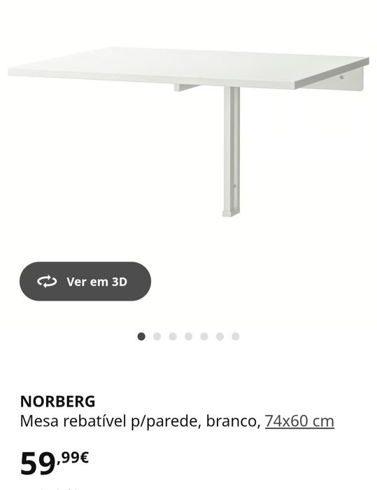 Mesa rebatível ikea