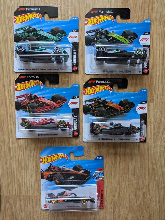 Lote 5 Hot Wheels Formula 1