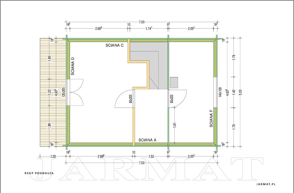 Domy Drewniane Letniskowe MODEL L44 Bale JARMAT.PL Bale Producent