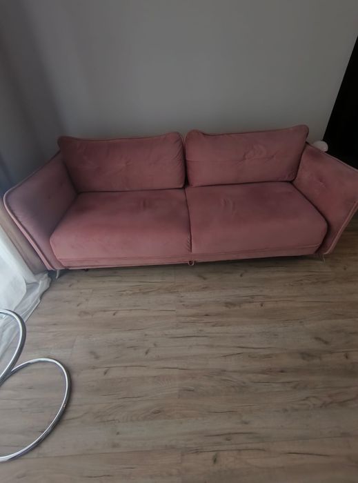 Sofa rozkladana, kolor brudny róż