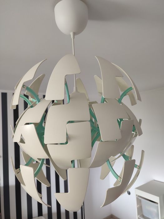 Lampa  wisząca biała zielona IKEA