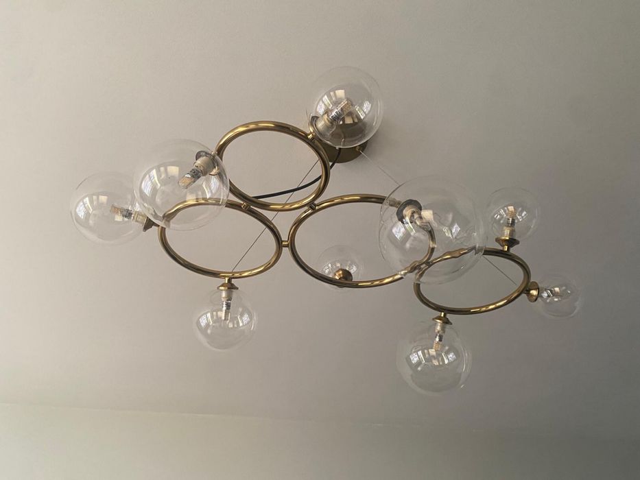 Lampa szklane kule zloto 1800 zl sklep