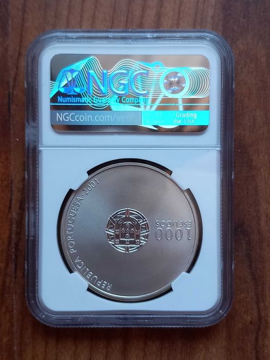 Moeda 1000$00 Euro 2004 Ultra Cameo Certificada pela NGC