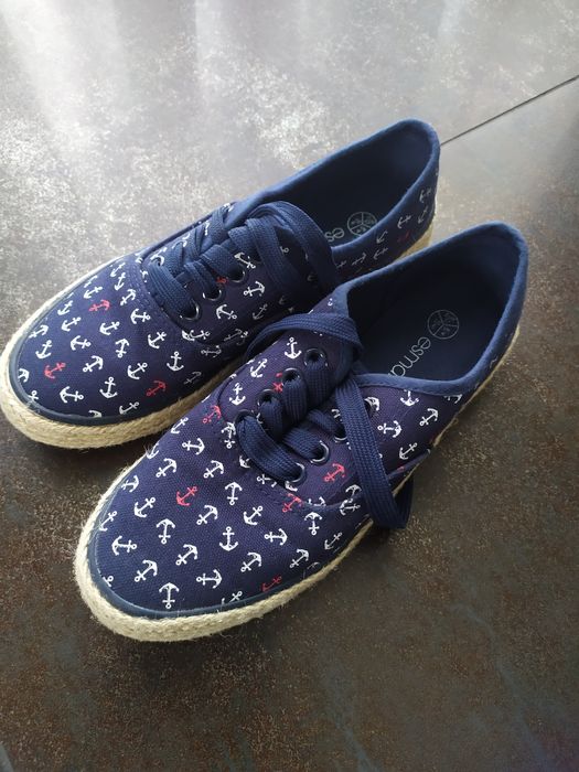 Trampki espadryle granatowe r 37