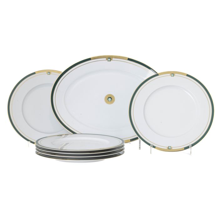 Porcelana - Lote de sete peças Esmerald - Vista Alegre