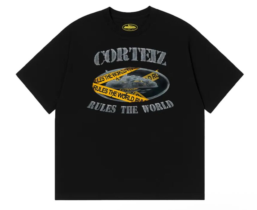 Футболки Corteiz Logo унисекс кортеиз черные белые Новинки тишка