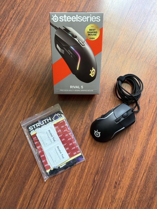 Mysz SteelSeries Rival 5 + dodatki