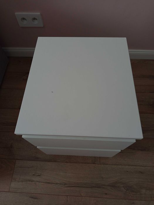 Szafka nocna IKEA MALM – 2 szuflady, biała