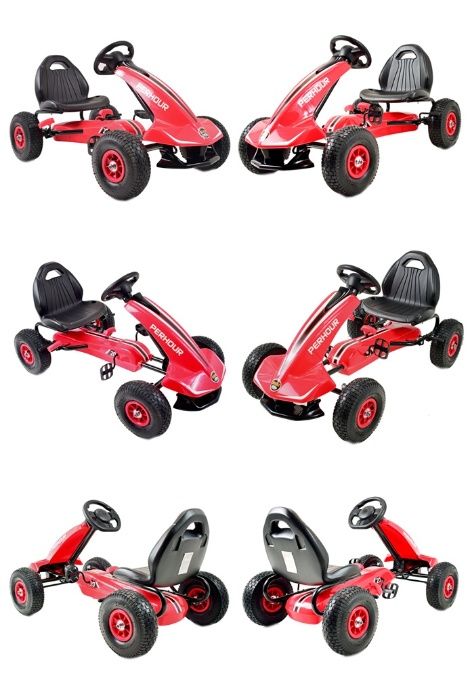 Najnowszy GOKART Na pedały, KOŁA POMPOWANE, hamulec G203