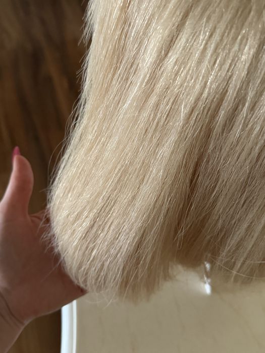 Перука з натурального волосся,блонд