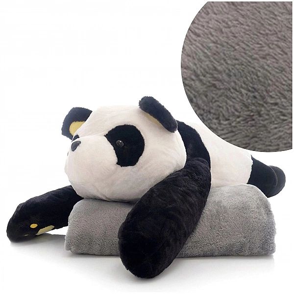 Koc Pluszowy 100x160 z Poduszką - Maskotką 3w1 Dla Dzieci