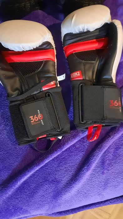 Luvas boxe e almofadas para socos