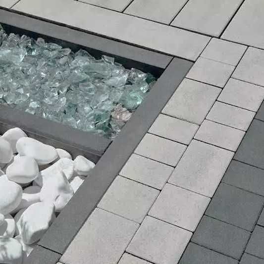 Bruk Prosty Szary Melanż Płukany kostka brukowa betonowa podjazd grys