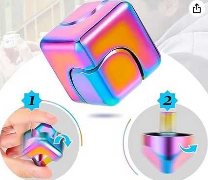 Fidget cube spinner tęczowy zabawka przenośna
