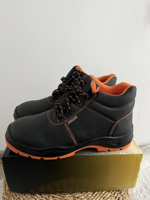 Buty robocze FIRSTY czarno pomarańczowe 45 nowe BHP praca