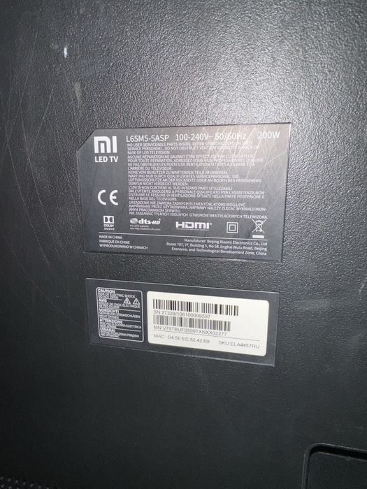 TV xiaomi 65 PARTIDA