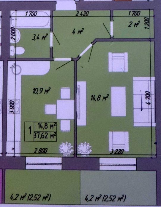 Продам 1-комн. видовую квартиру с ремонтом в Акварель 2 на Таирова