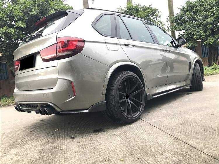 накладка заднего бампера bmw x5 f85 диффузор карбон бмв х5 (3-части)