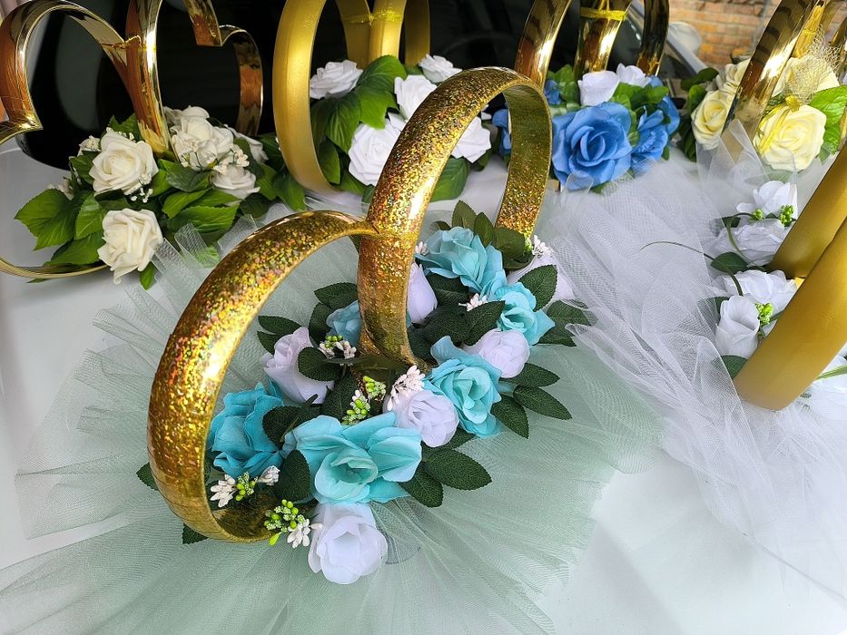 Кільця на машину на весілля, весільні прикраси на авто,кільця весільні