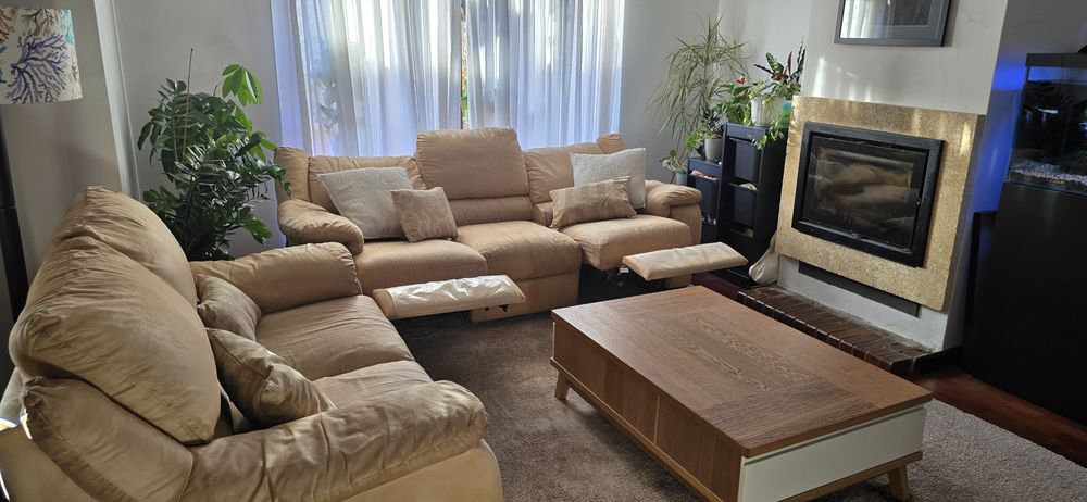 Sofás Divani | 3 lugares com relax elétrico + 2 lugares | Excelente estado