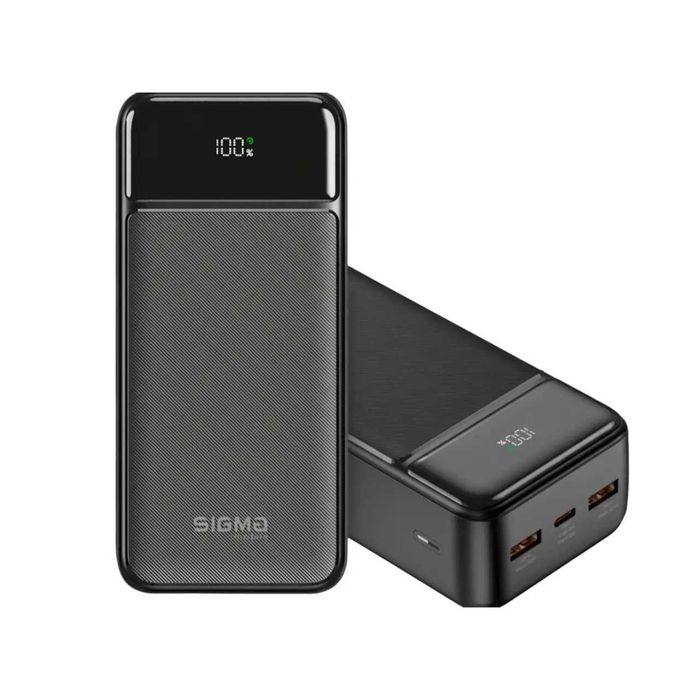Power Bank Sigma X-power SI30A4QL 30000mAh 22,5W PD20W black Повербанк новий