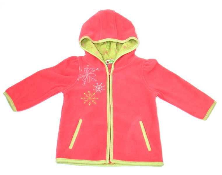 Polar bluza niemowlęca na zamek ciepła miękka z polaru kaptur 74