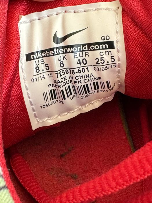 Nike huarache aloha red 38,5 ( 24,5 cm)