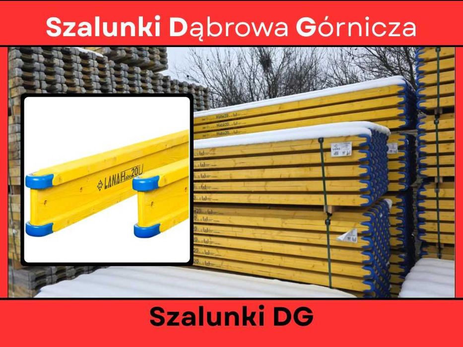 Dźwigar budowlany dzwigar dźwigary budowlane belka doka lana H20 legar
