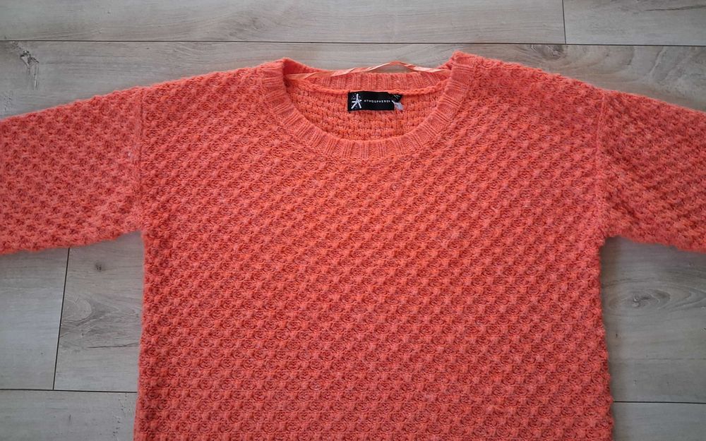 Oryginalny Pomarańczowy Damski Sweter Sweterek ATOMOSPHERE r. L