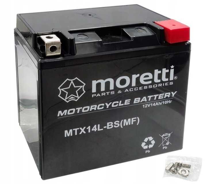 Akumulator Motocyklowy Moretti AGM  4Ah Mtx4L-BS Cbtx4L FTX4L YTX4L-BS
