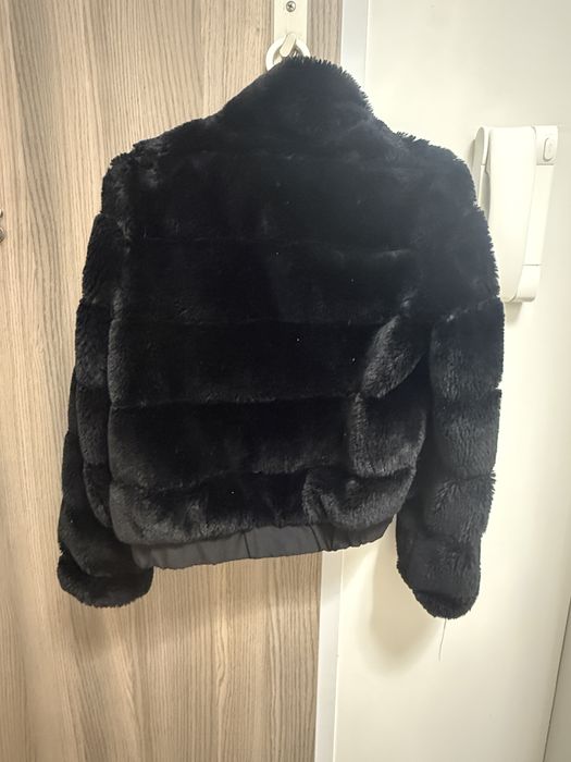 Kurtka jesienno-zimowa futerko ciepłe ze ściągaczem