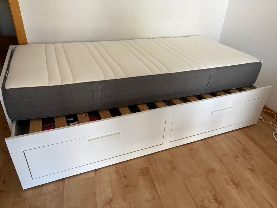 Cama Individual/Dupla + Colchão - BRIMMES Ikea