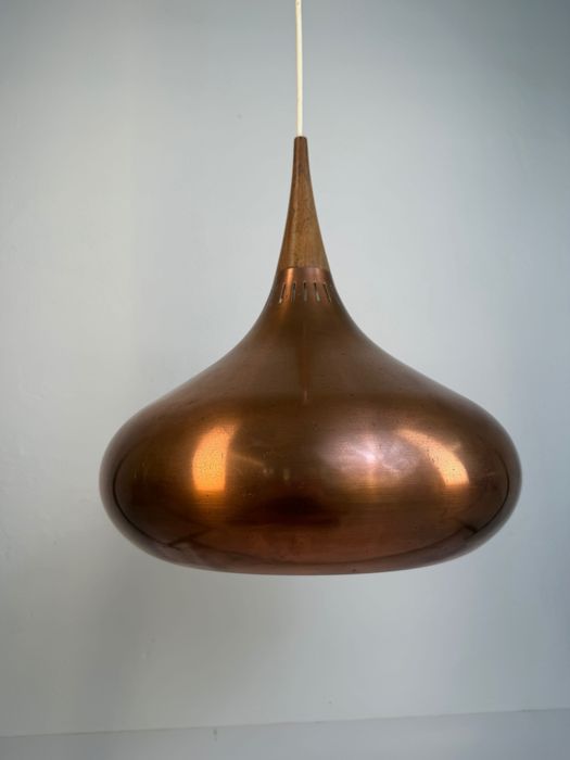 Jo Hammerborg „Orient” – lampa wisząca Fog & Mørup, Dania, miedź, lata 60.